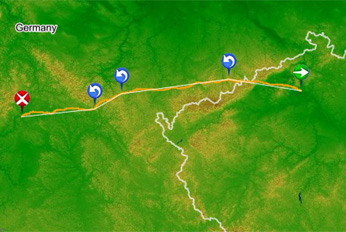  Trasa letu podle eskho pohru paraglidingu 