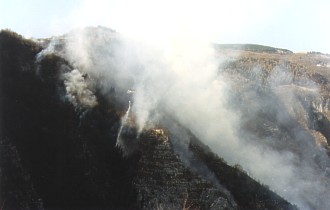 Fire above hotel Dalla Mena