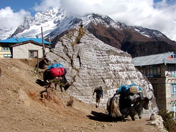  Posv�tn� k�men v Namche Bazar (3440m) 