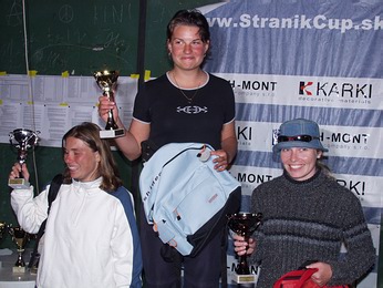  Woman category - 1. Ren�ta Kuhnov� (middle), 2. Petra Krausov� (left), 3. Hanka Maty�skov� (right) 