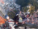Motorový paragliding tandem, Air chopper - vyhliadkovy let ponad Trenciansky hrad , autor fotografie:  Martin