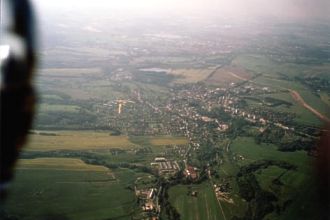 Hrádek nad Nisou při letu
