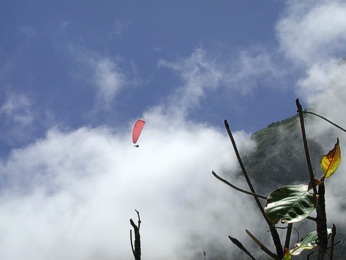  Flying in Rio de Janeiro in a low clouds 