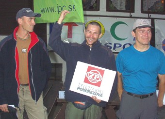 Vítězové kategorie Hobby - zleva Juraj Antoška, Jan Stehlík alias Hormón a Miroslav Matovič
