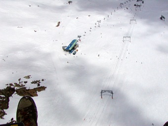  T�sn� po startu, horn� ��st st�ediska 