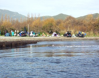 Camp on the beach