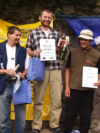  Winners of A class - 1. Ale Trtil (in a middle), 2. Ludk Prochzka (left), 3. Ji Dlask (right) 