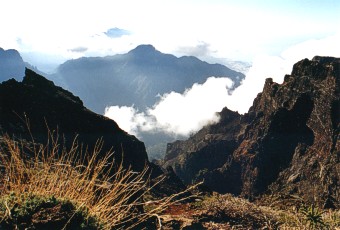  South view from the top of the highest hill Roque de los Muchachos 