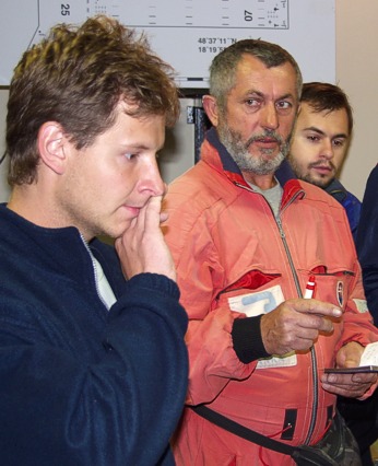  Na briefingu - �editel sout�e Mirek Kade�ka a Jo�o Kun�k 