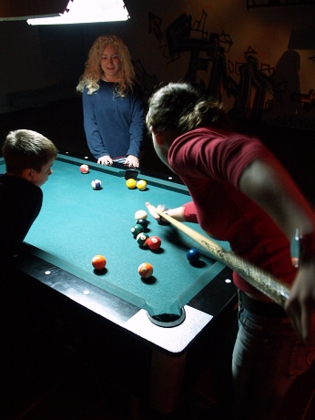  A pool table 