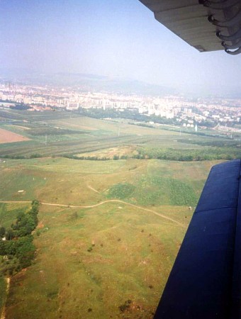  Cluj Napoca z oken parautistickho letadla 
