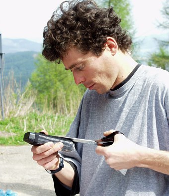Tomáš Lednik and his GPS