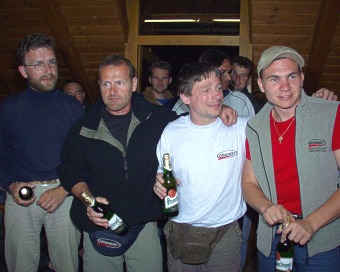  V�t�zn� dru�stvo Gradient - zleva Martin Pacejka, Ev�en Hollmann, Anton�n Pallas a Petr Kostrhun 