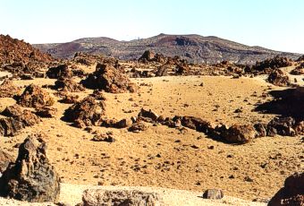  Hot landscape and Izaa on a background 